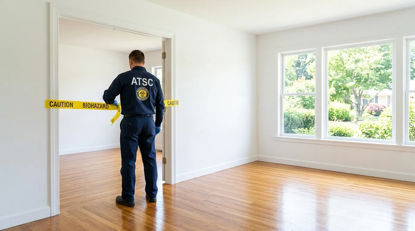 Certified biohazard cleanup crew performing Decomposition Cleanup in Elmwood Park